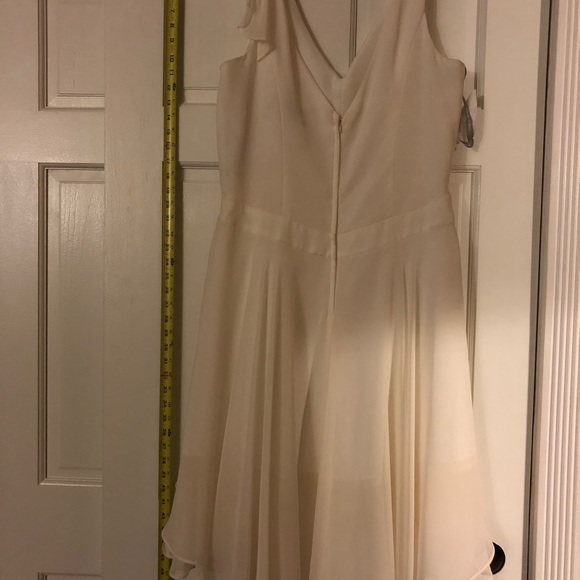 Ivory sleeveless v-neck Alfred Dunner dress - Picture 3 of 5